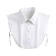 thumbnail image 1 of Veste Femme Chemise Courte Col Décoratif Col Rond Chemise Faux Col Col Détachable Blanc Taille Unique, 1 of 7