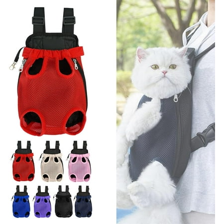 Hgudesign Furry Pawsy Carrier  Furry Pawsy Carrier  Adjustable Pet Front Dog Carrier Backpack Travel Bag  Puppy Carrier Sling Backpack  Holder Papoose for Dog Baby Body (Black L)