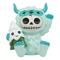 Ebros Everest Furrybones Yeti The Snowman Figurine Small 3" H Furry Bones Skeleton Monster Decor Statue
