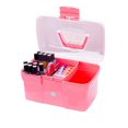 thumbnail image 1 of PENGXIANG Art Craft 2 Layer Storage Case Box Makeup Plastic Portable Collection New Blue S  27*17*17cm, 1 of 8