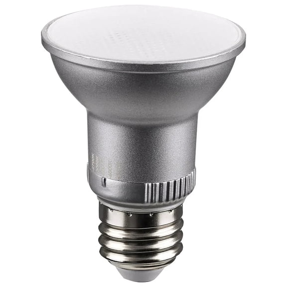 5.5W PAR20 LED - Medium Base - Silver Finish - CCT Selectable - 120V - 25 Degree Beam - 6-Pack
