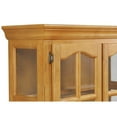 thumbnail image 4 of HomeStock 38"W China Cabinet With Glass Doors , Buffet And Lighted Hutch W Shelves And Drawer , Rustic Romance Dining Room Country Kitchen Display Storage , Light Oak Black Wood, 4 of 8