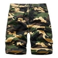 thumbnail image 2 of Lu's Chic Men's Cargo Shorts Camo Casual Summer Full Cotton Knee Length Lightweight Camouflage Printed Fashion Short Loose with Pocket Khaki 38, 2 of 2
