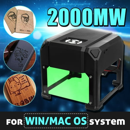 Solvent Printer Cutter DIY Desktop Laser Engraving Machine Marking Engraver Cutter Printer 3000mW/2000mW/1500mW Black/golden/purple ()
