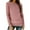 Pink, variant on AherBiu Womens Long Sleeve Tops Crewneck T Shirts Basic Plain Tees Fall Casual Tunic Top Blouse