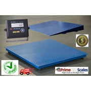 4x4 Floor pallet Scale 5,000 lb with 48" x 40" Ramp for Pallet Jack