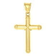 thumbnail image 2 of 14k Two-tone Gold Mens Crucifix Cross Religious Charm Pendant Pendant Necklace for Men, 2 of 4