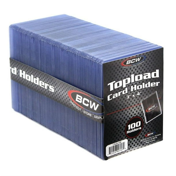 BCW 3X4 TOPLOAD CARD HOLDER STANDARD (100 CT. PACK)