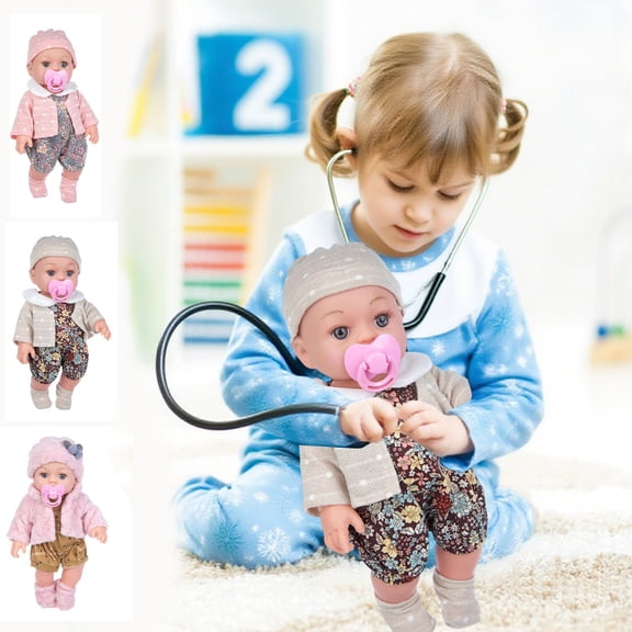 Lifelike Reborn Baby Dolls Toys for Toddlers 1-3, 12 inch Sleeping Baby Dolls, Soft Body with Clothes Accessories, Christmas Gift for Kids 1 2 3 4 5 6 Years Old, Silicone Newborn Toy for Girls & Boys