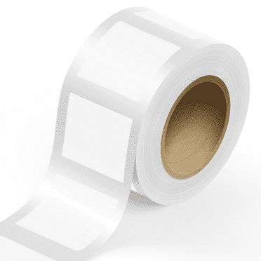 JAM Paper Window Decal Labels, Square, 4 x 4, White, 250 Labels/Roll
