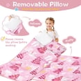 thumbnail image 3 of Pink Christmas Tree Toddler Nap Mats for Kids Preschool,50"x20" Sleeping Mat Bag or Kids,Toddler Sleeping Bag,Toddler Nap Mat or Daycare, 3 of 6