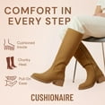 thumbnail image 4 of Cushionaire Sawyer Genuine Leather Tall Chunky Heel Womens Boots - Pull On Casual Knee High Boots for Women, 4 of 23