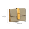 thumbnail image 2 of Sonducket Monedero de cuero para mujer, reemplazo Rectangular, tres pliegues, Color sólido, cierre con cremallera, elegante carpeta de fotos, Carteras Gris, 2 of 6