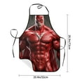 thumbnail image 3 of Red Muscle Hero Aprons for Women Men Waterproof For Kitchen Cooking BBQ Gardening Painting Mechanic, 3 of 5