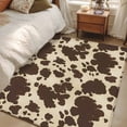 thumbnail image 4 of Brown Beige Runner Rug 2.7x5 FT, Non Slip Entryway Carpet, Modern Animal Texture Abstract Washable Soft Floor Carpet Entrance Mat Non-Shedding Throw Rug for Hallway Laundry Room Bedside, 4 of 9