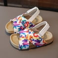 thumbnail image 3 of Baby Boys Girls Sandals Soft Non Slip Rubber Sole Breathable Infant Summer Outdoor Shoes Children First Walk Slippers White Size 6.5 Toddler, 3 of 6