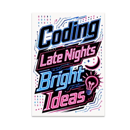 Futuristic Coding Wall Art - Coding Enthusiast - 13x19 Poster Print
