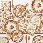 Fall Give Thanks Thanksgiving Party Supplies Kit (Serves 8 Guests)