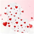 thumbnail image 6 of Jalioing Pajama Set for Women 2 Piece Heart Print Short Sleeve Button Down Shirt and Pajama Shorts Set Comfy Loungewear Set, 6 of 9