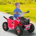 thumbnail image 2 of Gymax Kids Electric Ride On ATV Toy 6V Battery Powered Electric Vehicle Toy w/ Direction Control Rose Red, 2 of 9