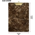thumbnail image 2 of FMSHPON Brown Marble Clipboard Hardboard Wood Nursing Clip Board and Pull for Standard A4 Letter 13x9 inches, 2 of 4