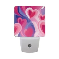 Hearts in Valentine Night Light LED Dusk to Dawn Auto Sensor Night Lamp Plug-in Nightlight for Bedroom Hallway Kitchen 2 PCs