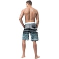 thumbnail image 4 of Bañador para hombre, pantalones cortos de secado rápido, pantalones cortos de baño con rayas coloridas Adepaton HMHZ266-21, 4 of 6