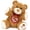 brown-bear, variant on MorisMos Curly Brown Heart Teddy Bear Plush, Romantic Bear Stuffed Animal