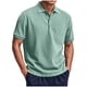 thumbnail image 1 of Ceisia Men's Regular Straight Short Sleeve Polo Shirt Ribbed Texture Cotton Blend Spring Summer Shirt Gift, 1 of 7