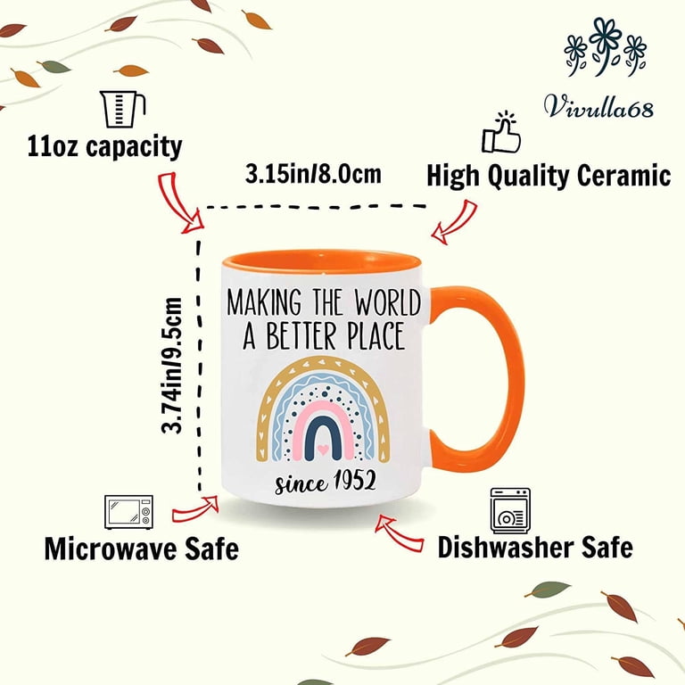 70th Birthday Coffee Mug, 70th Birthday Gifts For Women, 70th Birthday Gifts ,70th Birthday Gifts For Men, 70 Year Old Birthday Mug, 70th Gift For  Women, Orange Mug - Walmart.com