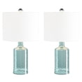 thumbnail image 3 of Lavish Home Set of 2 Glass Table Lamps for Living Room or Bedroom (Blue), 3 of 7