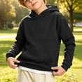thumbnail image 2 of GigrtiJin Long Sleeve Hoodie Sweatshirts for Boys Basic Crop Sweatshirts Kids Pullover Outdoor Sweatshirts with Pocket, 2 of 6