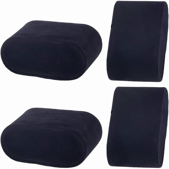 Black 4Pcs Velvet Bracelet Pillow 1.4x2.8 Inch Oval Black Watch Pillow Display for Jewelry Displays Storage Case Exhibition Gift Packaging Small Business Selling