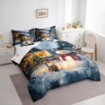 thumbnail image 4 of Manfei Kawaii Winter Snowman Twin Bedding Sets 7-Piece, Merry Christmas Bedding Comforter Set, Western Rustic Cabin Reversible Sheet Sets, Luxury Bedroom Decor, 4 of 8