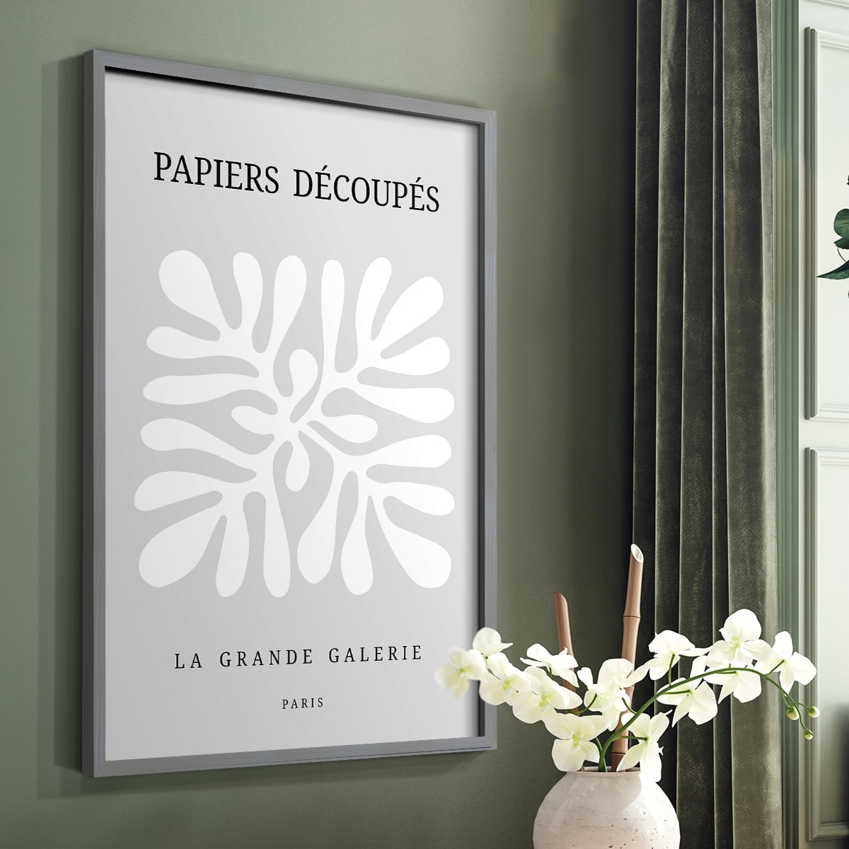 Matisse CCCLXXXVIII in Gray Solid Wood 22 x 28 Framed Print