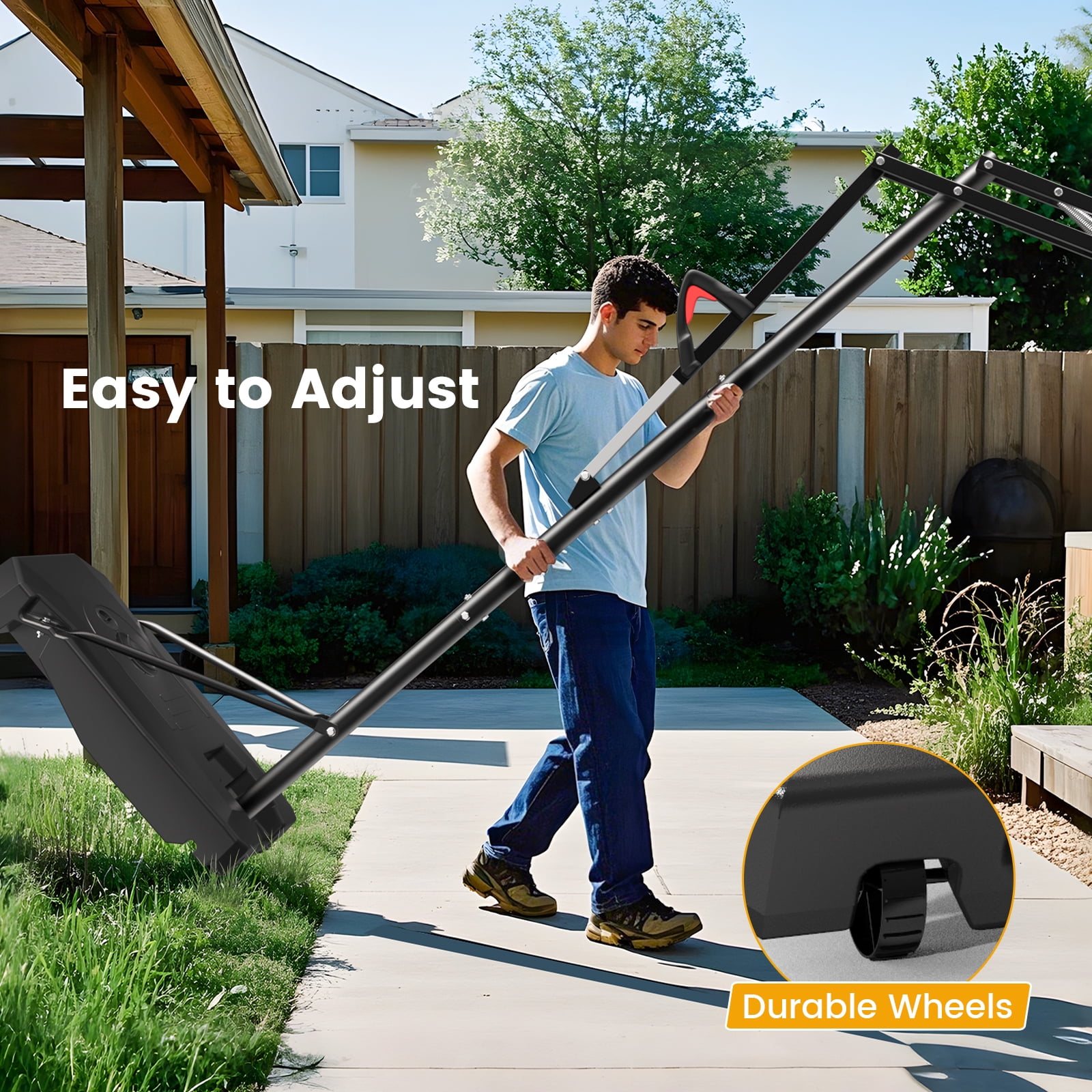 NEDYO Portable Basketball Hoop for Kids, 3.9-8.5 ft Height Adjustable Basketball Goal with HDPE Backboard and Weighted Base, Indoor & Outdoor Use