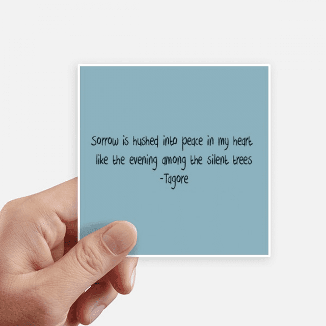 Qoutes Famous People Healing Sorrow Hushed Heart Sticker Square Waterproof Stickers Wallpaper Car Decal