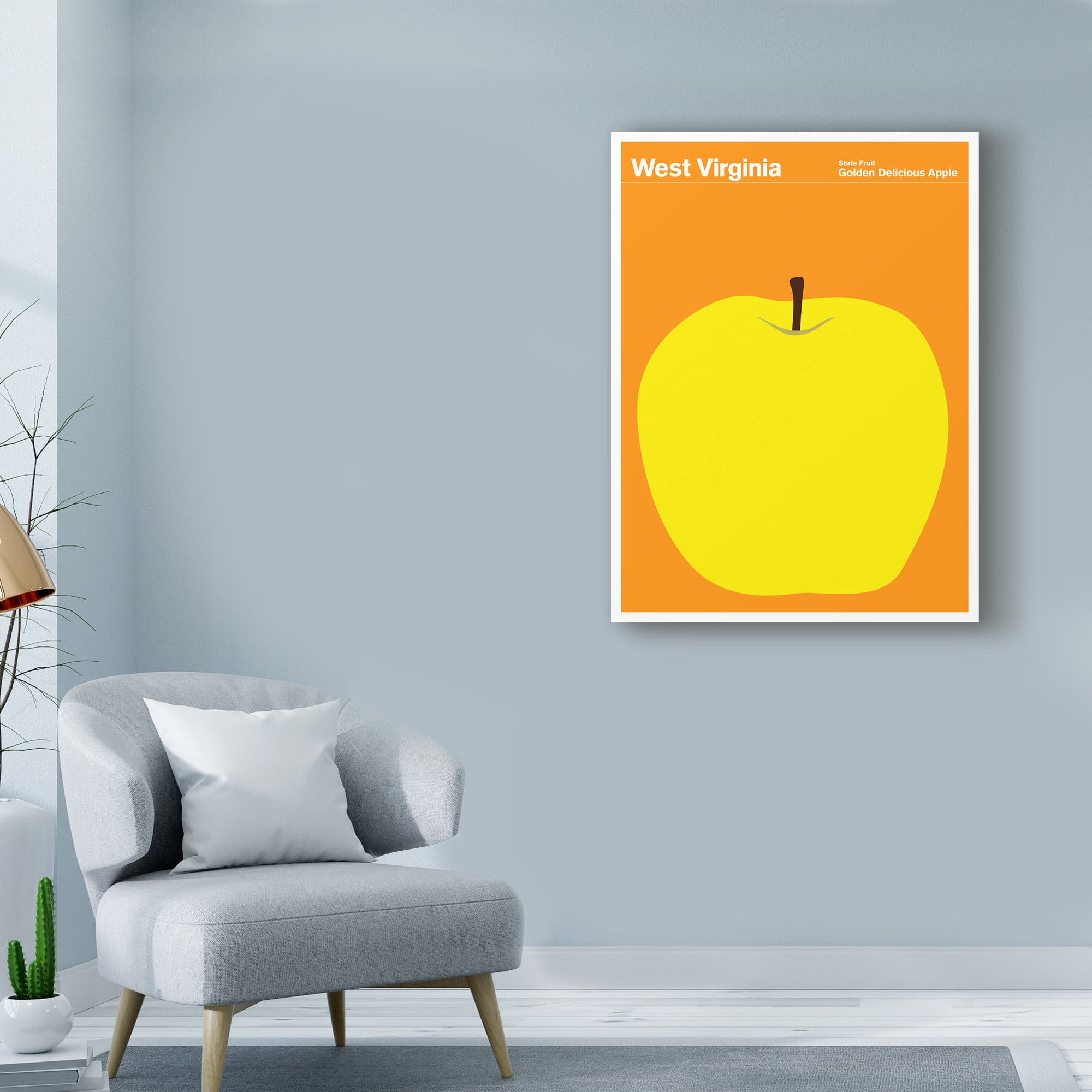 Trademark Fine Art 'West Virginia Apple' Canvas Art by Print Collection - Artist