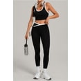 thumbnail image 2 of SKQIT 2 Piece Women's Sports Yoga Sets, Sleeveless U Neck Backless Tank Top and High Waist Crossover Leggings With Pockets Gym Pilates Outfits Set, 2 of 7