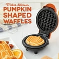 thumbnail image 3 of Dash Pumpkin Mini Waffle Maker, Orange, 3 of 5