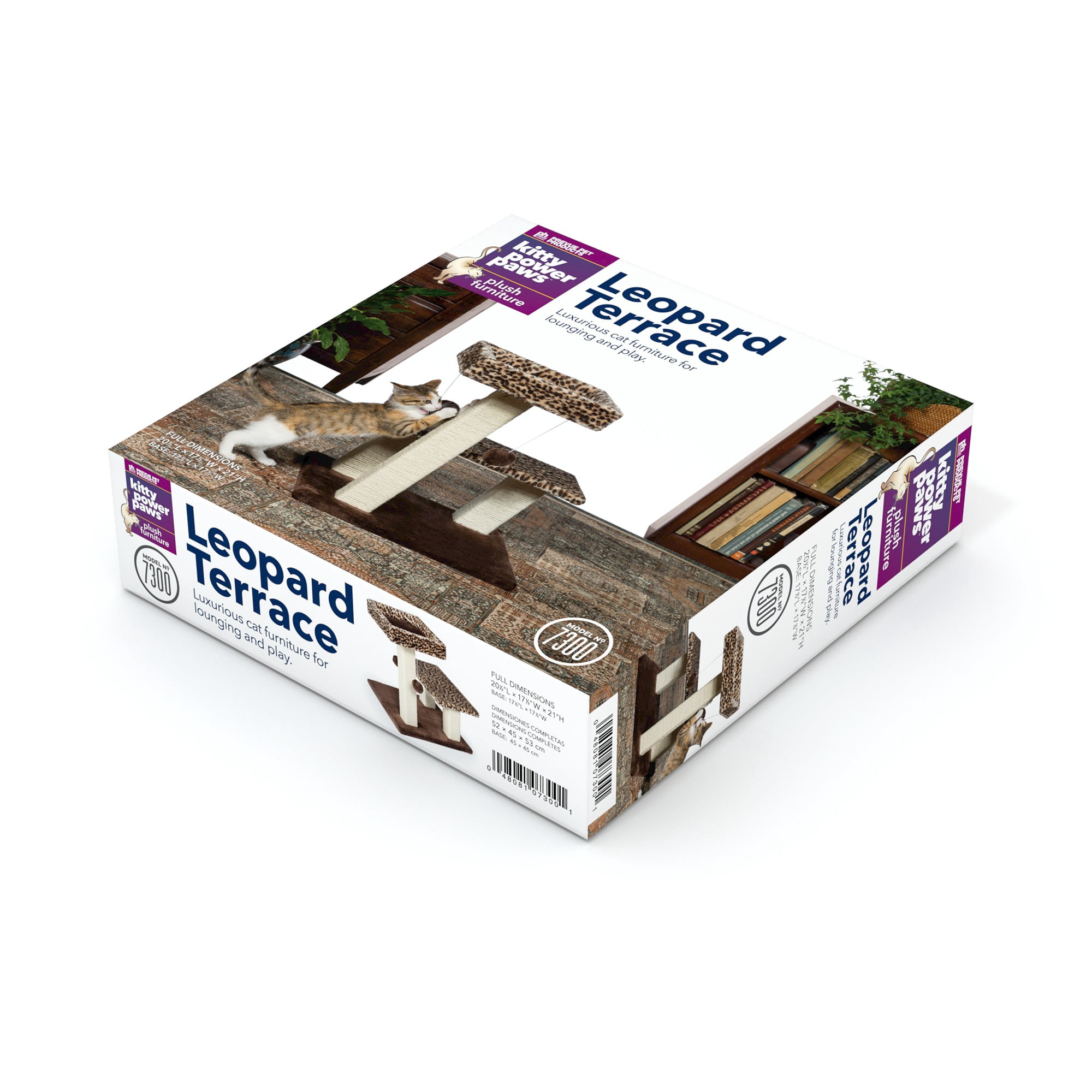 Prevue Pet Products Kitty Power Paws Leopard Terrace Cat Tree 7300