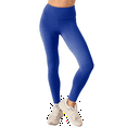 thumbnail image 2 of Women's High Waisted Candy Color Leggings - Buttery Smooth & Soft Yoga, Royal Blue, Small/Medium, 2 of 5