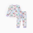 thumbnail image 3 of PatPat Toddler pajamas Bamboo Viscose Long Sleeve Pajama Set Mermaid Print Soft Sleepwear 2Y, 3 of 7