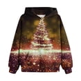 thumbnail image 3 of MKOSPLRT Marry Christmas Hoodies for Girl 4-14Y Long Sleeve Drop Shoulder Sweatshirts Oversized Xmas Party Pullover Tops, 3 of 4
