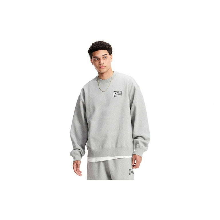 Nike Men's x Stussy Crew Fleece Grey, from StockX - Walmart.com