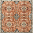 thumbnail image 1 of Ahgly Company Indoor Square Traditional Mahogany Brown Persian Area Rugs, 4' Square, 1 of 6
