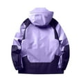 thumbnail image 5 of WTOBBY Men's Waterproof Sun Protection Jacket, UPF 50+ Outdoor Sports Windbreaker with Hood, Quick-Dry Hiking Commuter Coat,Light Purple M, 5 of 5