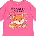 thumbnail image 4 of Inktastic My Safta Loves Me Little Fox Boys or Girls Long Sleeve Toddler T-Shirt, 4 of 5