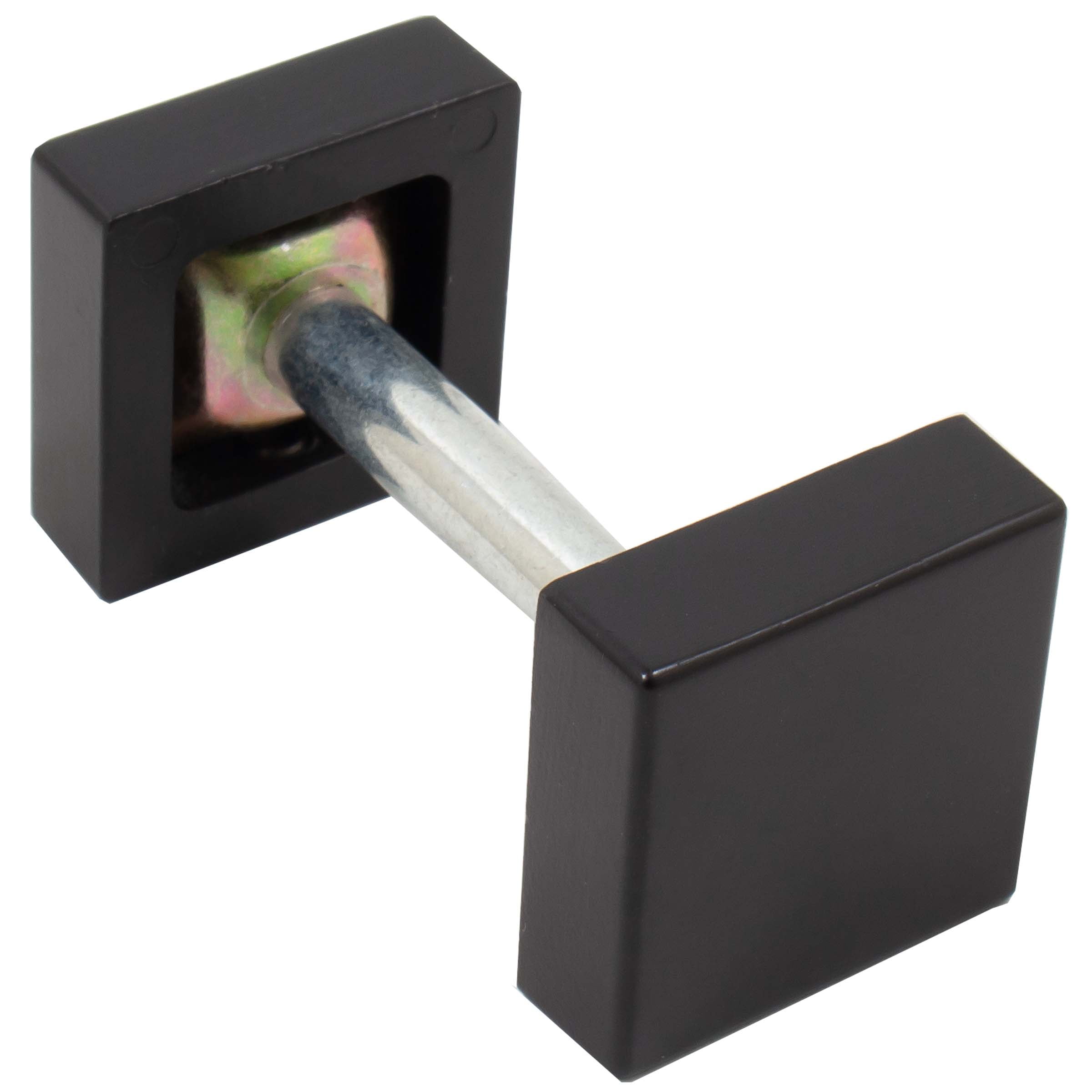 Square Handleset Hole Cover, Fits 13/8" to 21/4" Thick Doors, Matte Black by Stone Harbor