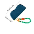 thumbnail image 3 of Ohufall Color Block Silicone Sunglasses Case Portable Eyeglass Protective Cover For Outdoor, 3 of 4